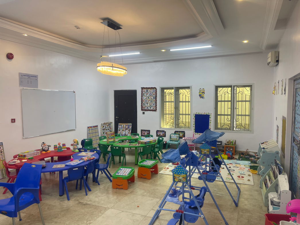 Group of diverse students at daycare